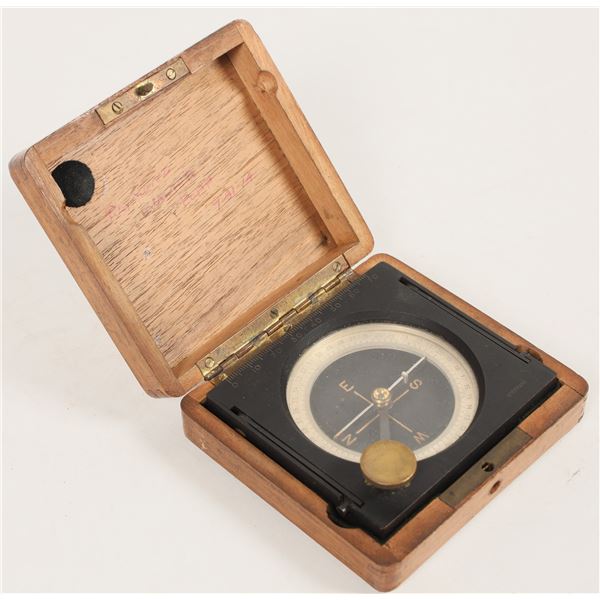 A. Stoppani Surveyor Compass with Wood Case  c.1914 [202878]