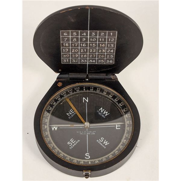 W. & L. Gurley Surveyor's Compass in Wood Case c.1900 [202250]
