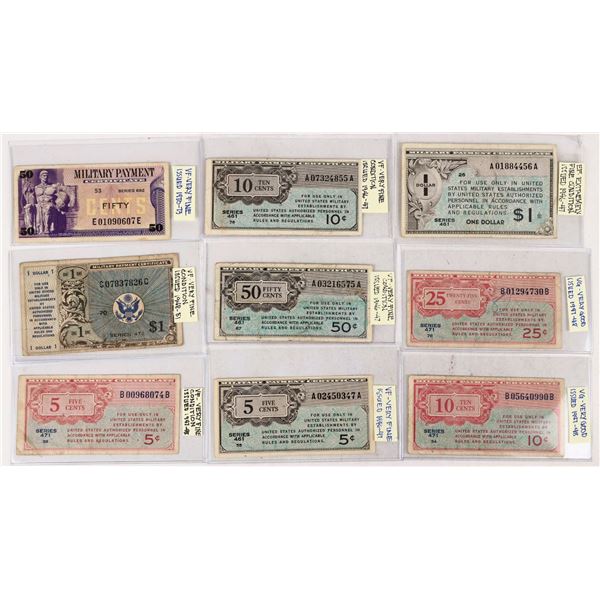 US Military Payment Certs (Currency), 50 different [207398]
