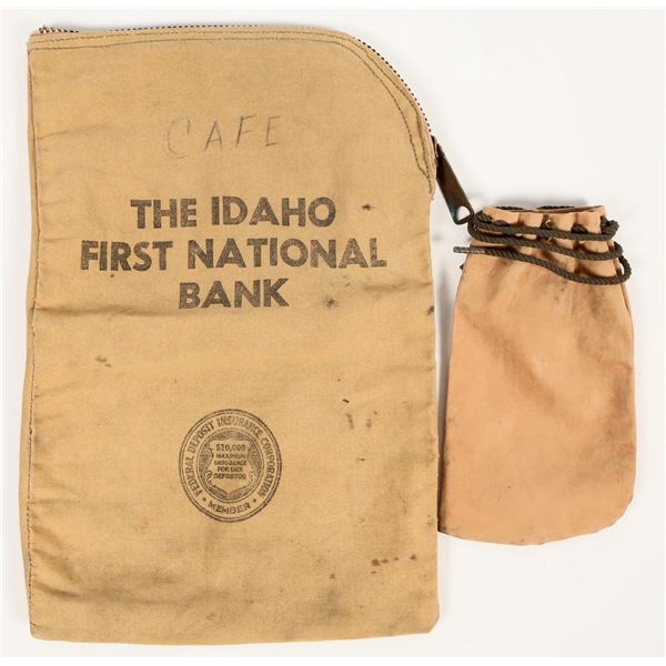 Virginia City Bank Registered Tag/Idaho National Bank Bag [204459]
