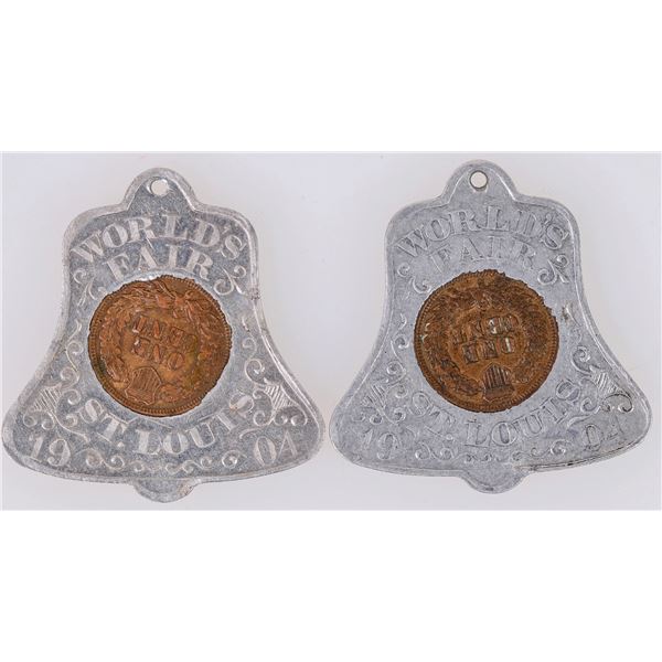 Louisiana Purchase Exposition Encased Pennies (2) [206418]