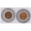 Image 2 : Pan American Exposition Buffalo 1901 Encased Cents (2) [206417]