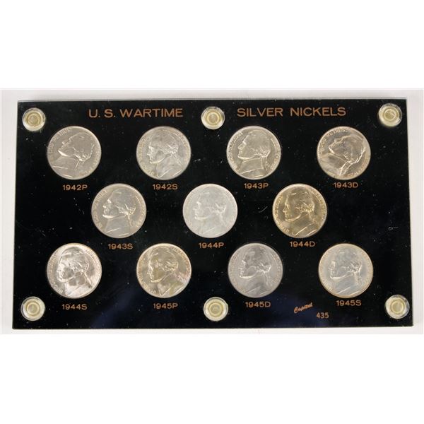 U. S. Wartime Silver Nickels (11) [205528]
