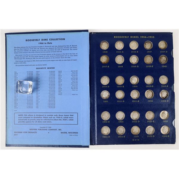Roosevelt Dime Whitman Album (48 silver/52 clad coins) [207250]