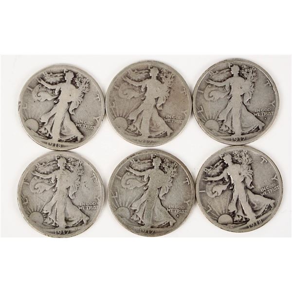 Walking Liberty Half Dollars (6) [207246]