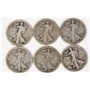 Image 1 : Walking Liberty Half Dollars (6) [207246]