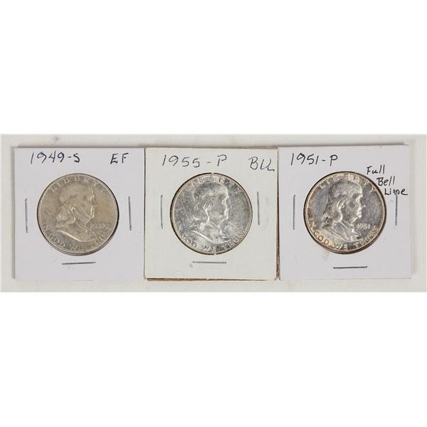 Franklin Half Dollars (3) [201339]