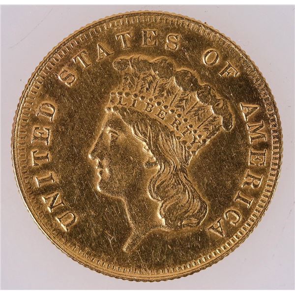 Indian Princess Head $3 Gold Piece  1855, not original [206522]