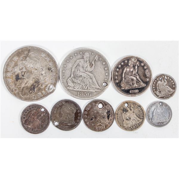 U. S. Bust/Seated Coins Holed (9) [202206]