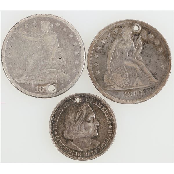 U. S. Silver Coins Holed (3) [202207]