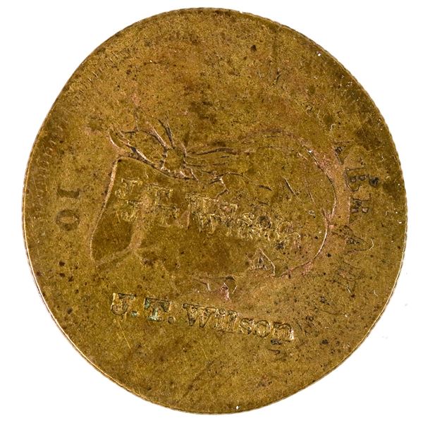 J. T. Wilson Counter Stamped Coin.  [207154]