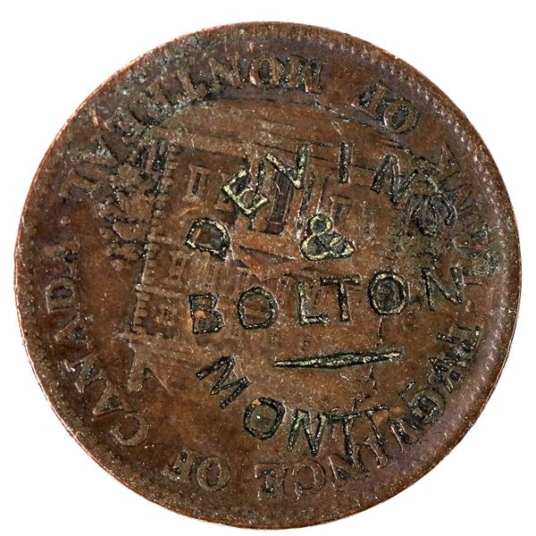 Bank of Montreal Half Penny /Bolton Counter Stamp [205780]