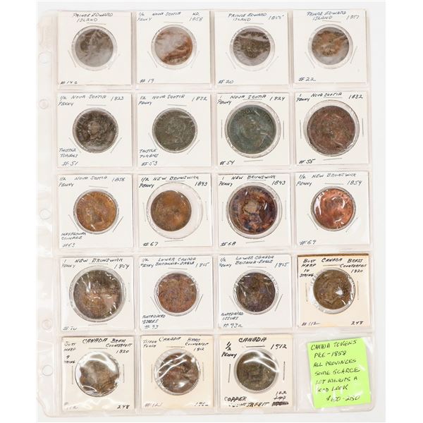 Canadian Tokens Pre 1858 (19) [205566]