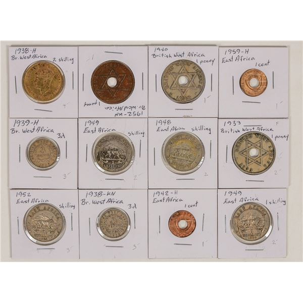 Coins of East Africa & British West Africa 1933-1952 (12) [200936]