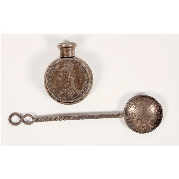 Foreign Coin Spoon & Bottle [204472]