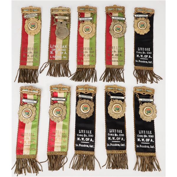 Modern Woodmen of America "MW of A" Officer and Member Badges [206524]