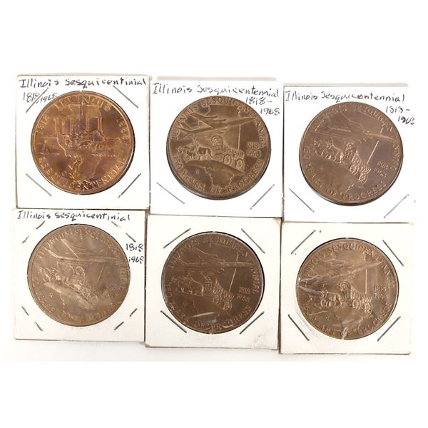 Illinois Sesquicentennial 1818-1968 Medals (6) [202428]