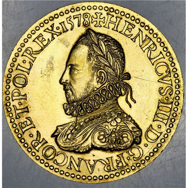 King Henri III Gold Plated Medal [202654]