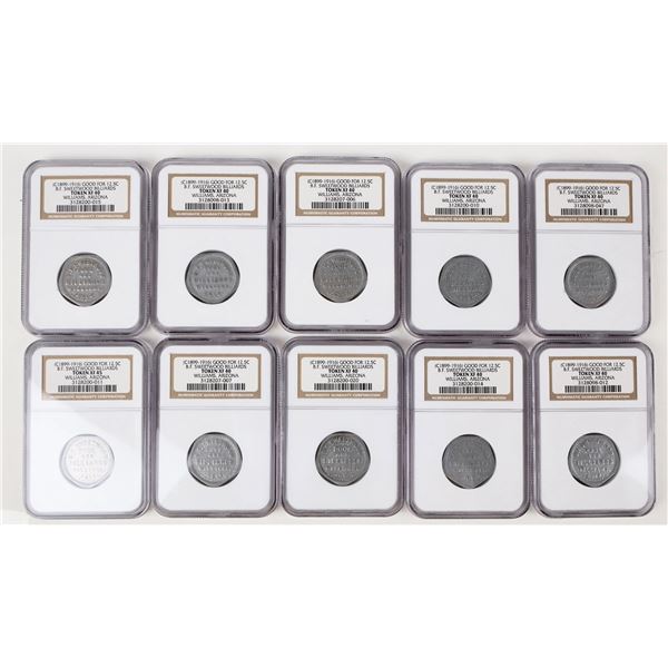 B. F. Sweetwood Pool & Billiards Tokens (10) [207204]