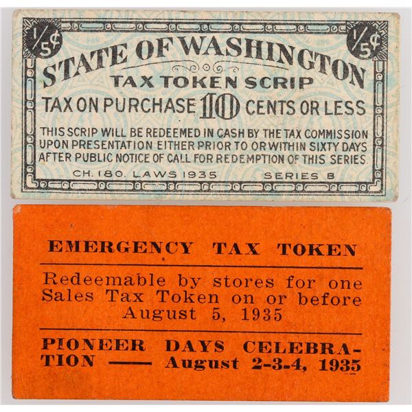Pioneer Days "Emergency Tax Token" & Scrip  - Pair [199871]