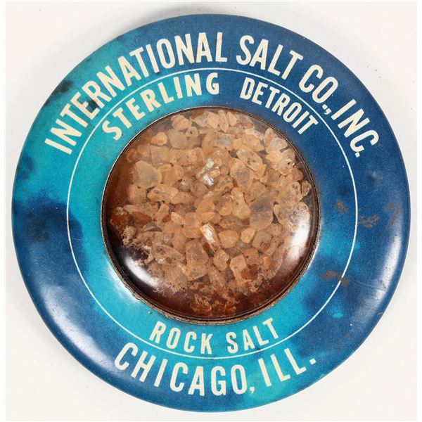 International Salt Co. Advertising Mirror with Rock Salt [205465]