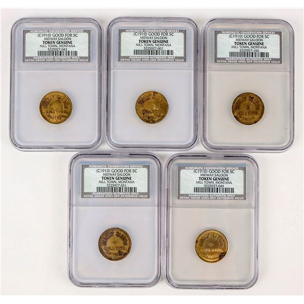Midway Saloon Tokens (5) [207211]