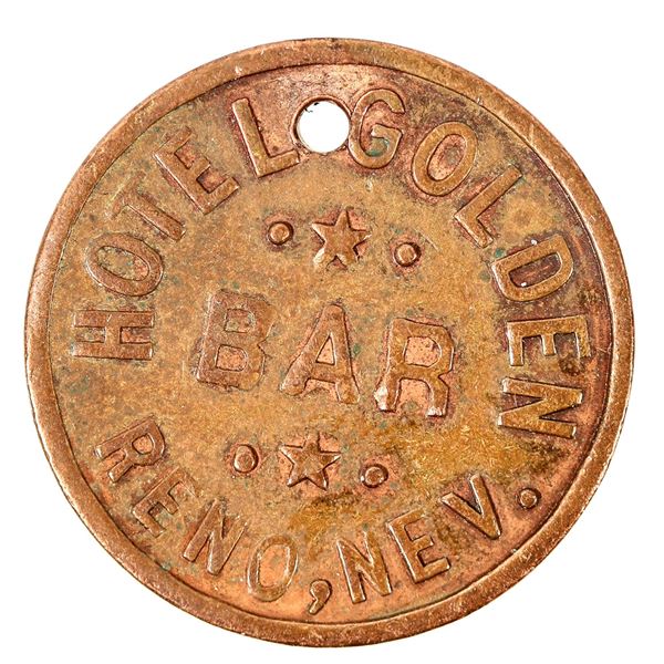 Hotel Golden Bar Token, Reno, Nevada [197724]