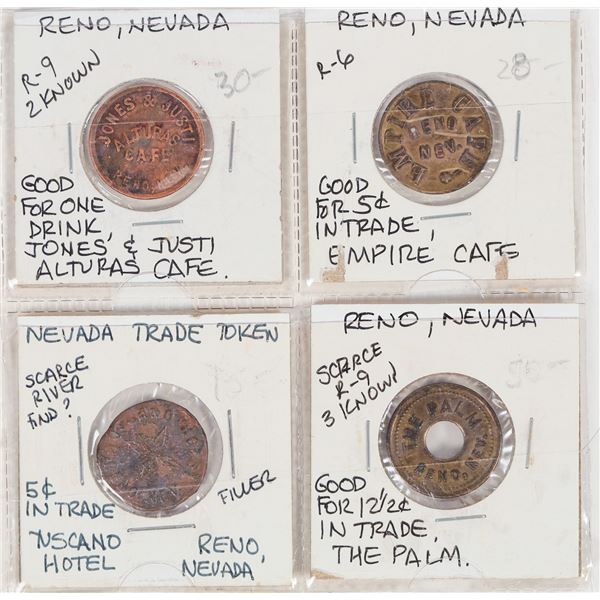 Reno, Nevada Token Group (4 Different) [205031]