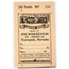 Image 1 : Joe Knezevich Tonopah, Nevada Scrip Booklet [198015]