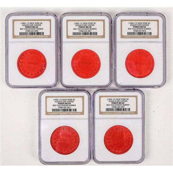 Adams Dry Goods Tokens: High Grade (5) [207220]