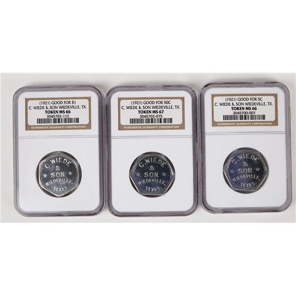 C. Wiede & Son High Grade Tokens (3) [207224]