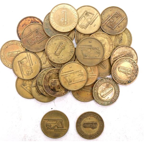 WI Bus Fare Tokens, Approx. 32ct [196556]