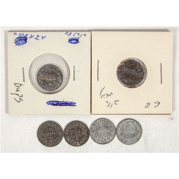 Gaming Counters - Lauer - 2-1/2 Shillings, 6pcs [201574]