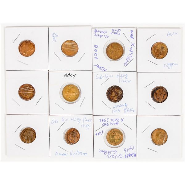 Brass Counter with Honi Soit Qui Mal Y Pense, 11 pcs [190694]