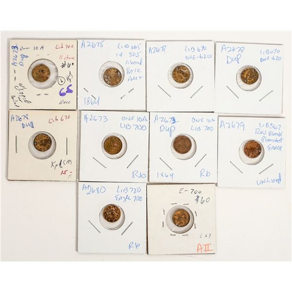 Brass Counters, Micro Gold Coin Mimics, 10pcs [190701]