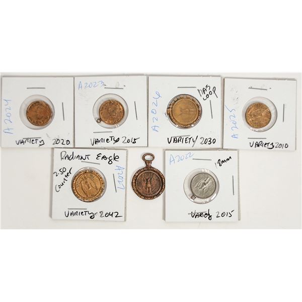 Brass Counters, Radiant Eagle, 7pcs [190709]