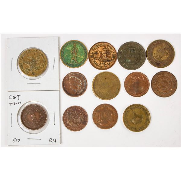 Civil War Token/Store Card Group (13) [205945]