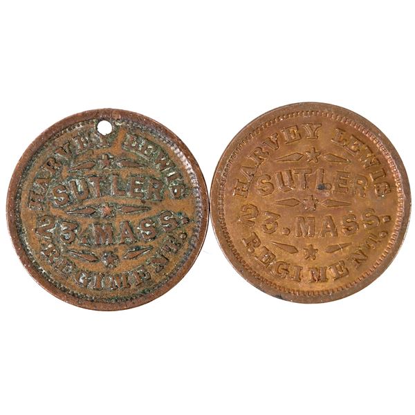 Harvey Lewis Sutler Tokens (2) [205938]