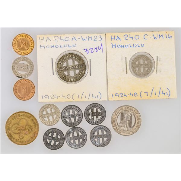 HI & AK Transportation Token Collection (12) [198920]