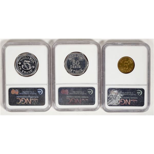 Western Tokens (3) MS 65 [199012]