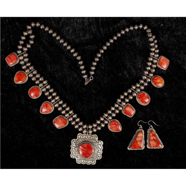 Marcella James Spiny Oyster Necklace Set [202797]