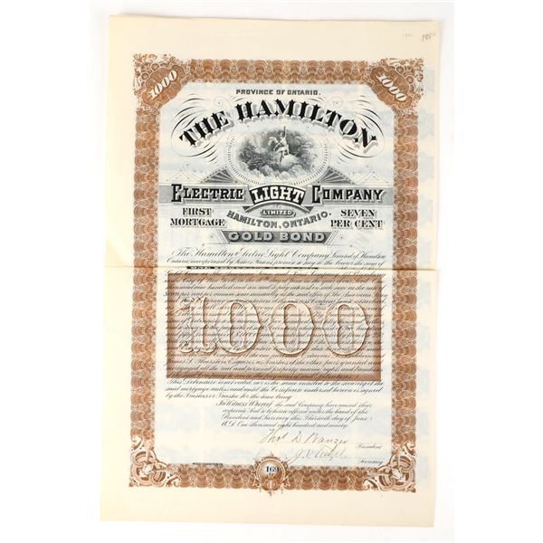 Ontario The Hamilton Electric Light Company Bond [207624]