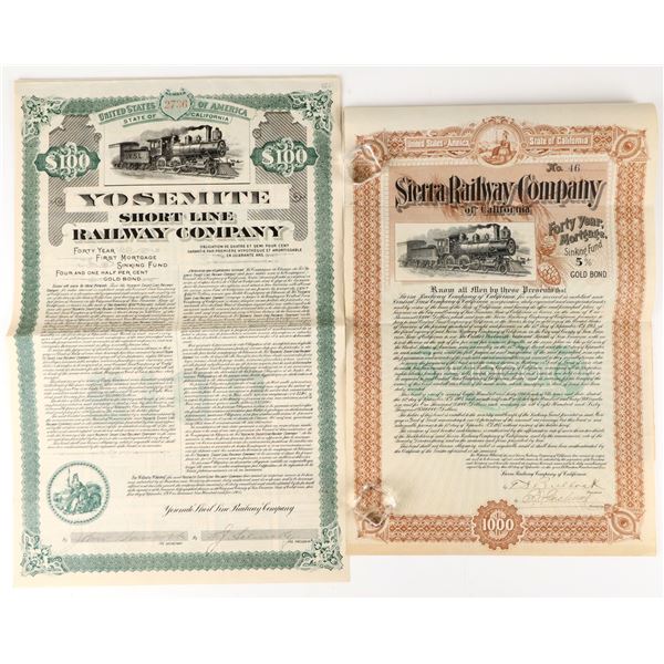 Yosemite Related Railway Bonds (2) [207640]