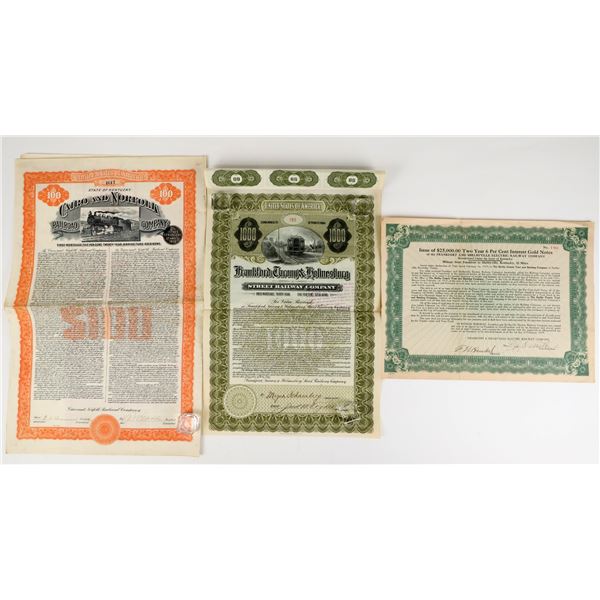 Kentucky Railroad Gold Bonds (3) [207492]