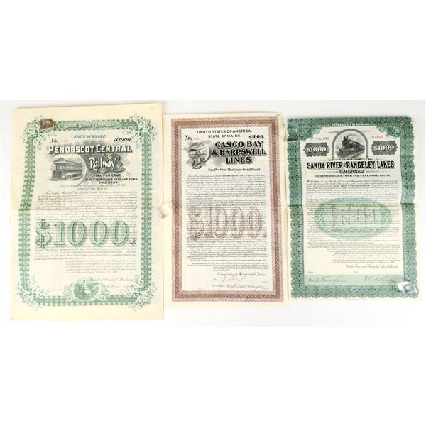 Gold Railroad Bonds of Maine (3) [207486]