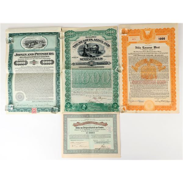 Missouri Railroad Bonds (4 Different) [207602]