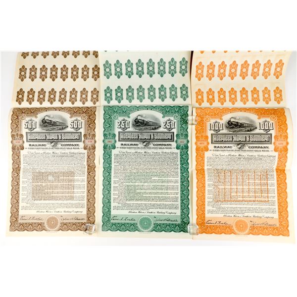 Aberdeen-Huron & Southern Railway Gold Bonds (3) [207474]