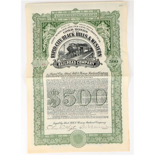 Rapid City, Black Hills & Western Railroad Gold Bond [207498]