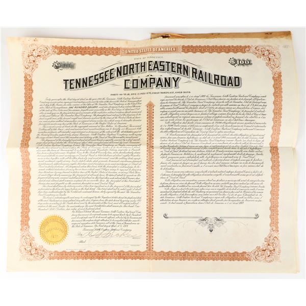 Tennessee North Eastern Railroad Company Gold Bond [207499]