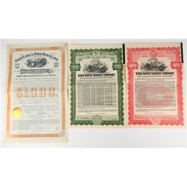 Utah Rapid Transit/Railway Bonds (3) [207501]
